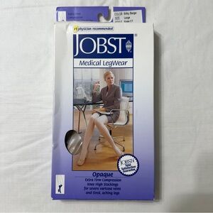 NWT JOBST Beige Knee High Compression Stockings - size Large